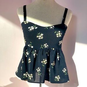 Hollister Floral Peplum Blouse